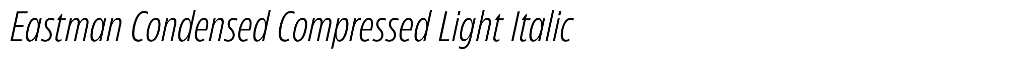 Eastman Condensed Compressed Light Italic image